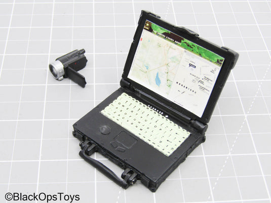 Metal Black Military Laptop w/Digital Camcorder