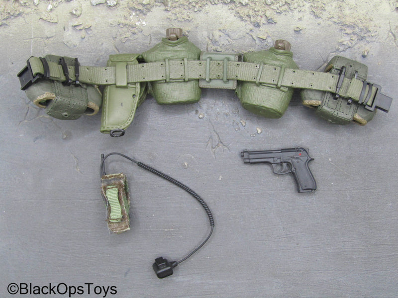 Load image into Gallery viewer, Green Duty Belt &amp; Pouch Set w/M9 Pistol
