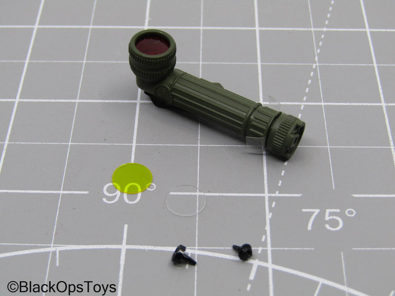 Load image into Gallery viewer, Working OD Green "Moonbeam" Angle Head Flashlight W/Lenses (DiD)
