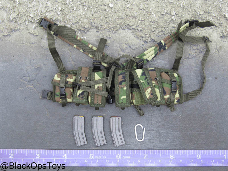 Load image into Gallery viewer, The Hunt For UBL - Woodland Camo Chest Rig w/Mags (x3)
