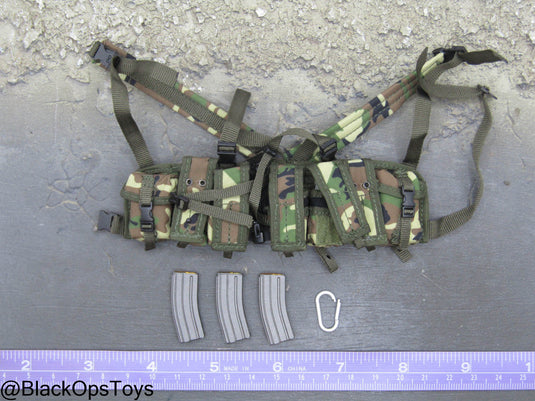 The Hunt For UBL - Woodland Camo Chest Rig w/Mags (x3)