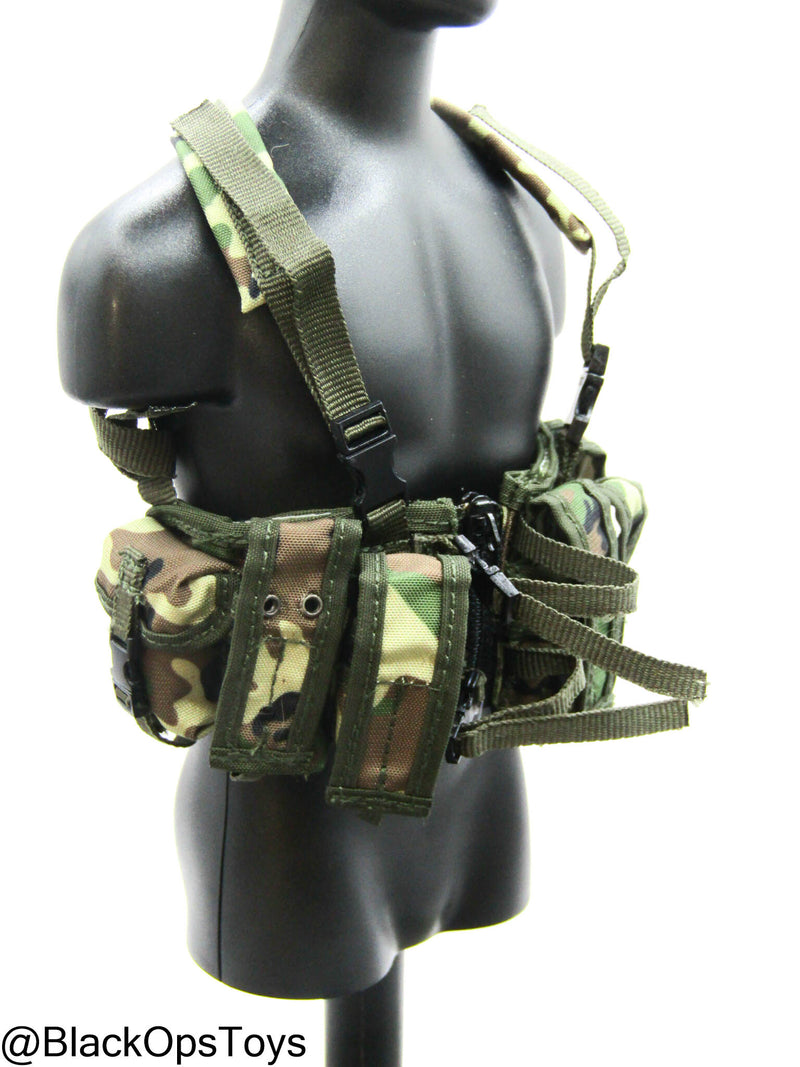 Load image into Gallery viewer, The Hunt For UBL - Woodland Camo Chest Rig w/Mags (x3)
