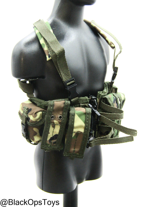 The Hunt For UBL - Woodland Camo Chest Rig w/Mags (x3)