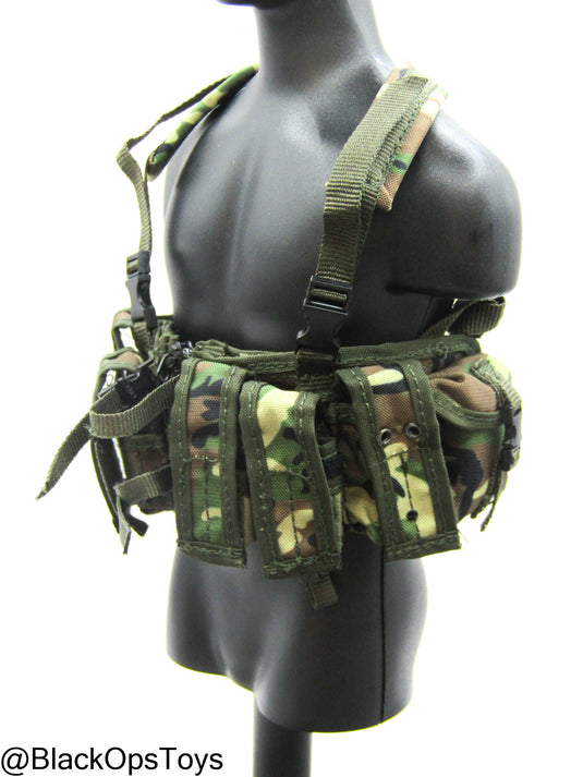 The Hunt For UBL - Woodland Camo Chest Rig w/Mags (x3)