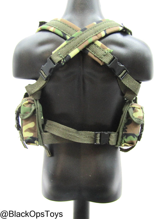 The Hunt For UBL - Woodland Camo Chest Rig w/Mags (x3)