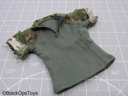 Woodland Camo Combat Shirt w/Cutoff Sleeves