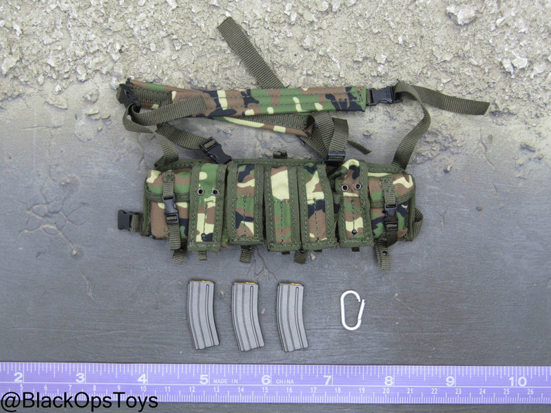 Load image into Gallery viewer, DEVGRU AFO Neptune - Woodland Camo Chest Rig w/Mags (x3)
