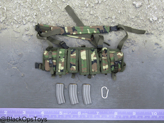 DEVGRU AFO Neptune - Woodland Camo Chest Rig w/Mags (x3)