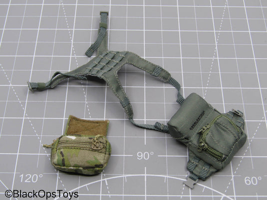 Od Green Tactical Chest Rig w/Multicam Pouch (Easy & Simple)