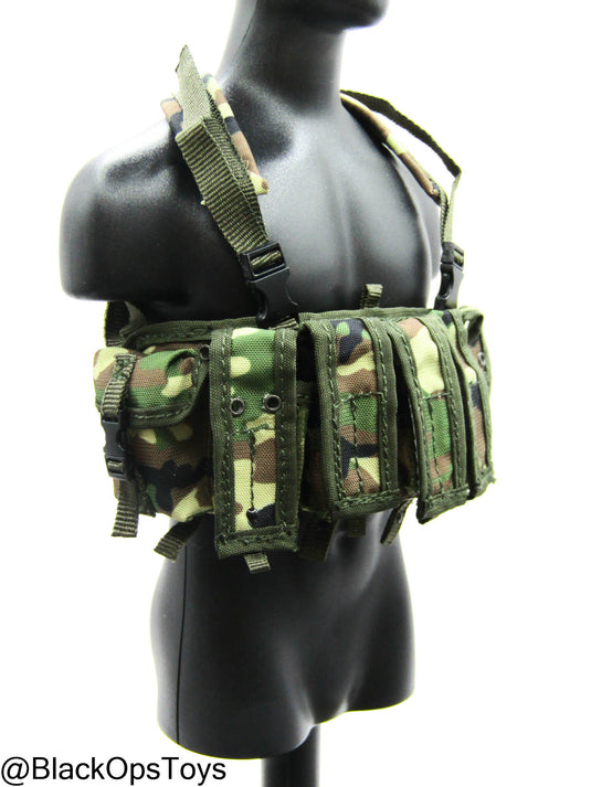 DEVGRU AFO Neptune - Woodland Camo Chest Rig w/Mags (x3)