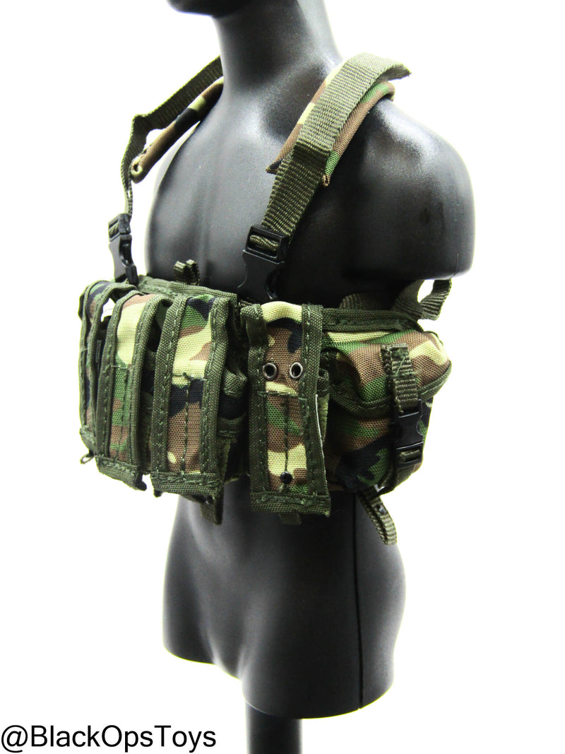 Load image into Gallery viewer, DEVGRU AFO Neptune - Woodland Camo Chest Rig w/Mags (x3)
