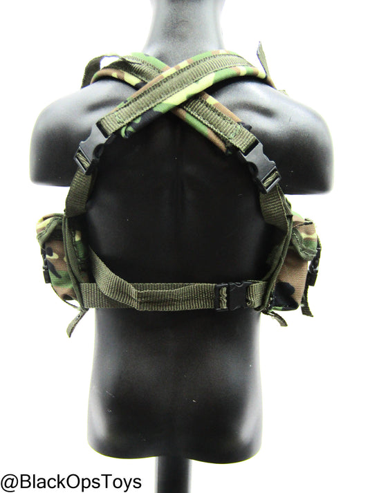 DEVGRU AFO Neptune - Woodland Camo Chest Rig w/Mags (x3)