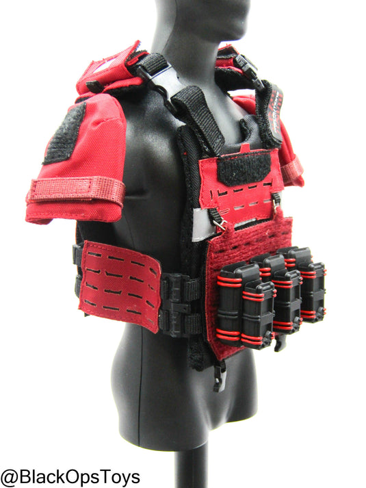 Zombie Hunter - Red MOLLE Plate Carrier w/Light Up Feature