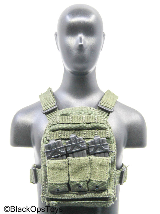 OD Green PMC Plate Carrier w/5.56 Mag Lot (Playhouse)