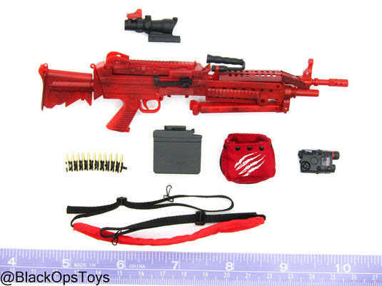 Zombie Hunter - Red M249 Light Machine Gun (LMG)