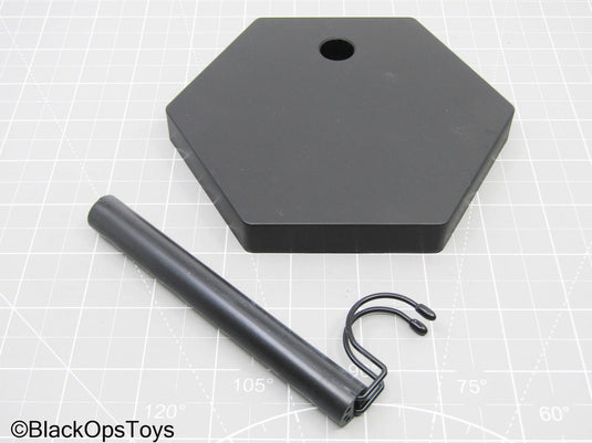 Black Hexagonal Base Figure Stand