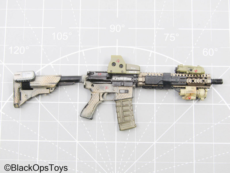Load image into Gallery viewer, Tan MK18 Mod Carbine Rifle w/Weapon Attachment
