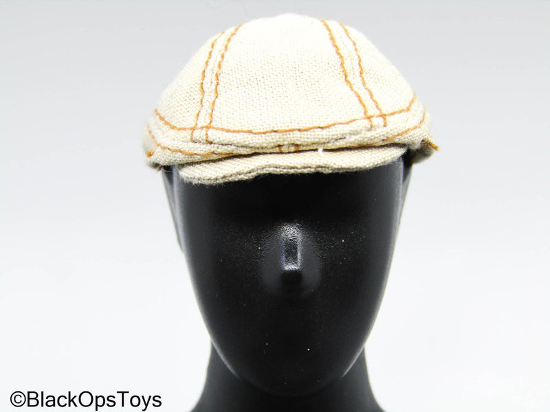 Load image into Gallery viewer, Tan Newsboy Cap
