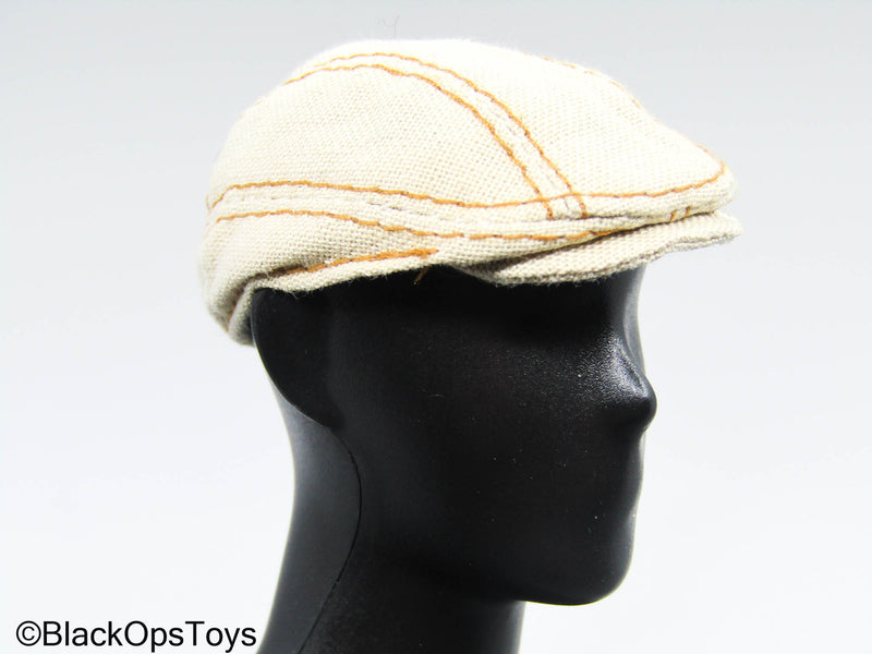 Load image into Gallery viewer, Tan Newsboy Cap
