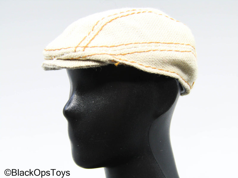Load image into Gallery viewer, Tan Newsboy Cap
