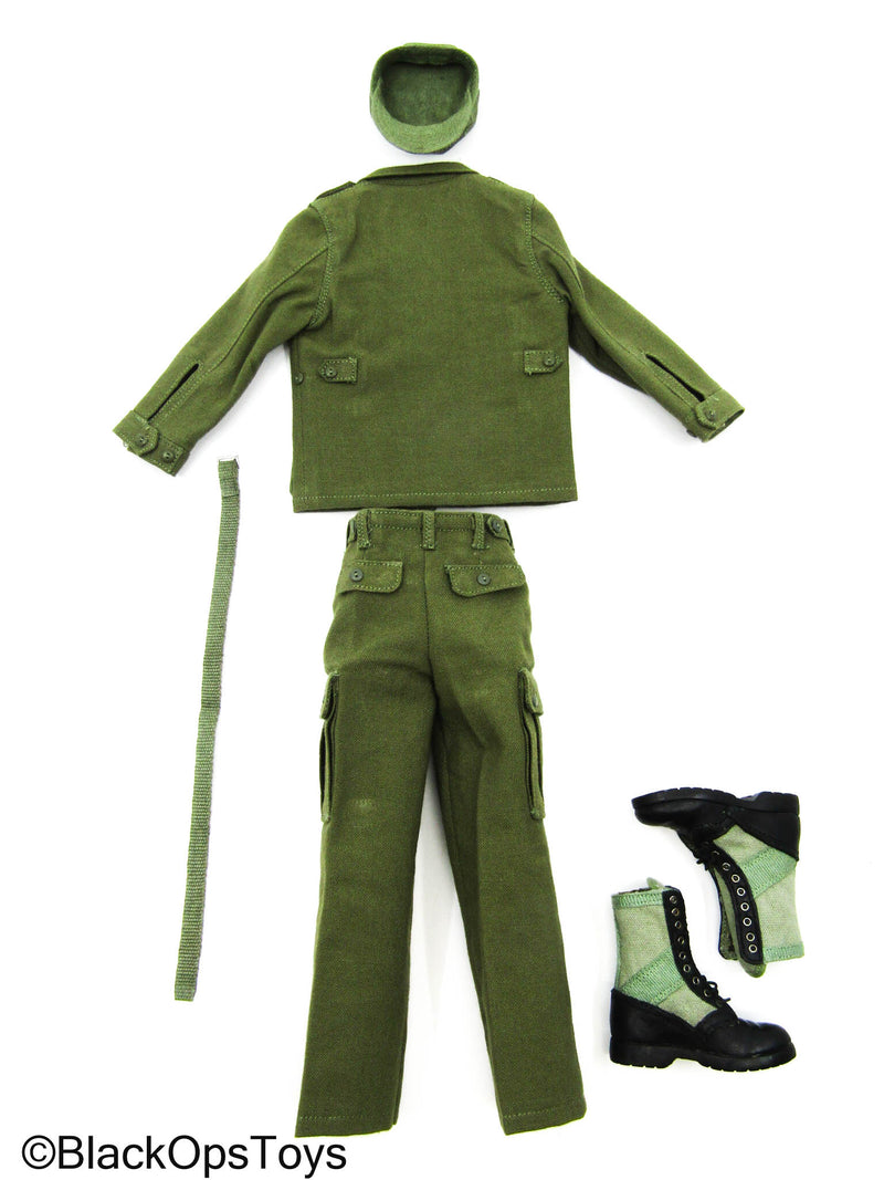 Load image into Gallery viewer, Vietnam Set - Green Combat Uniform Set w/Boots, Belt &amp; Hat
