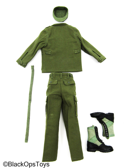 Vietnam Set - Green Combat Uniform Set w/Boots, Belt & Hat