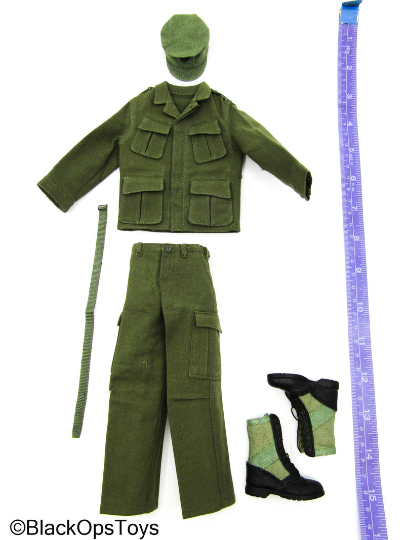 Load image into Gallery viewer, Vietnam Set - Green Combat Uniform Set w/Boots, Belt &amp; Hat
