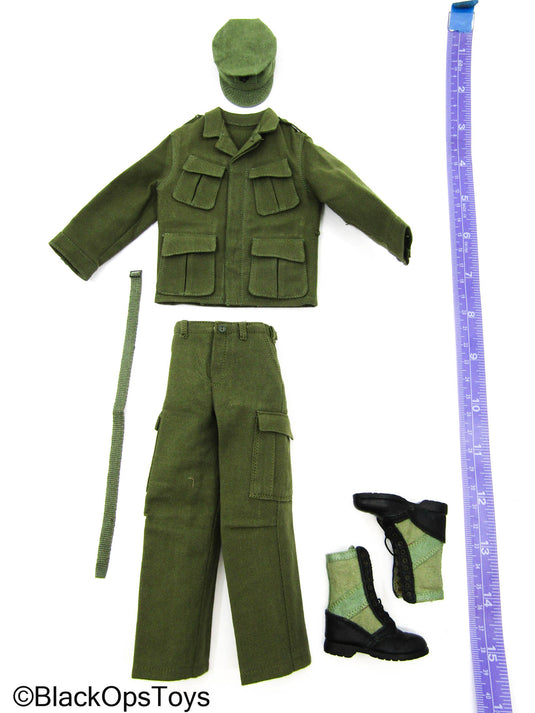 Vietnam Set - Green Combat Uniform Set w/Boots, Belt & Hat