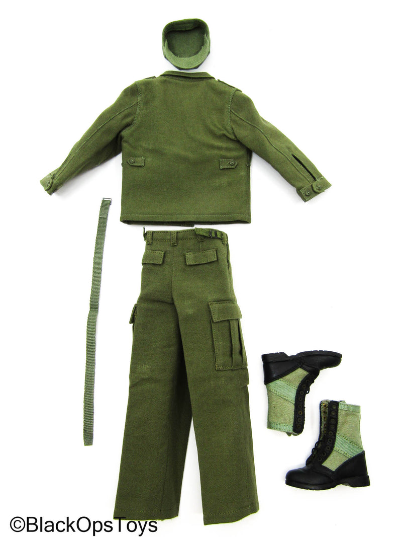 Load image into Gallery viewer, Vietnam Set - Green Combat Uniform Set w/Boots, Belt &amp; Hat
