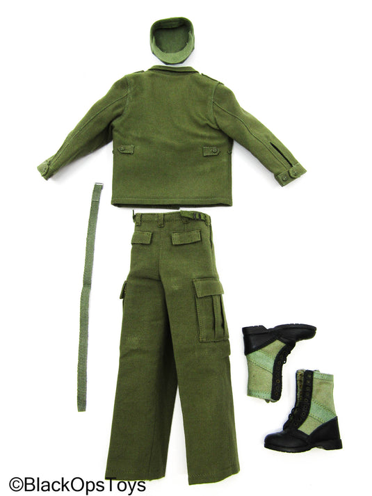 Vietnam Set - Green Combat Uniform Set w/Boots, Belt & Hat