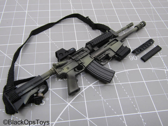 Camo M4 w/Master Key Shotgun Attachment & Accessories
