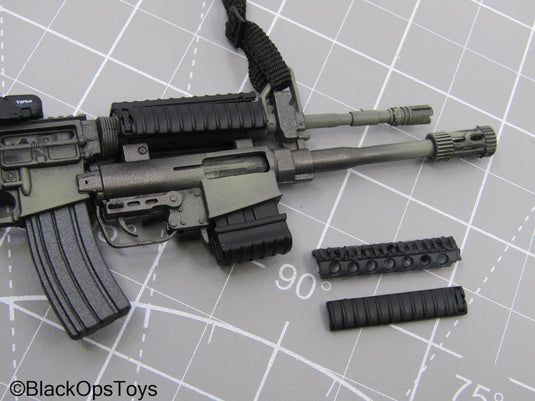 Camo M4 w/Master Key Shotgun Attachment & Accessories