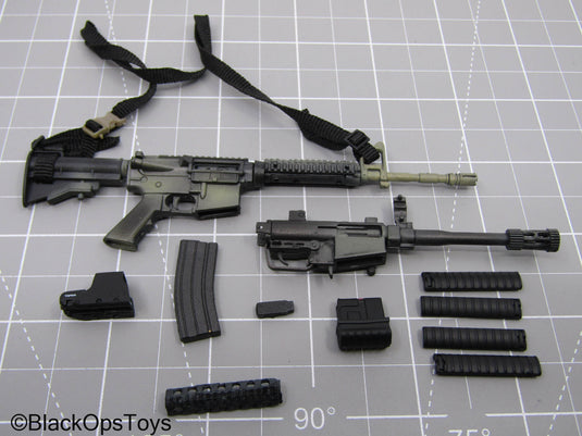 Camo M4 w/Master Key Shotgun Attachment & Accessories