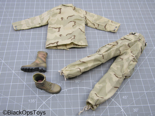 Desert Camo "Coffee Stain" BDU Set w/Foot Type Boots