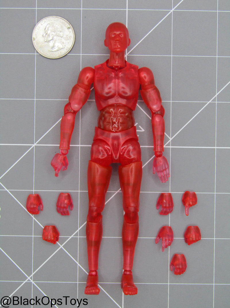 Load image into Gallery viewer, 1/12 Red Transparent Male Base Body
