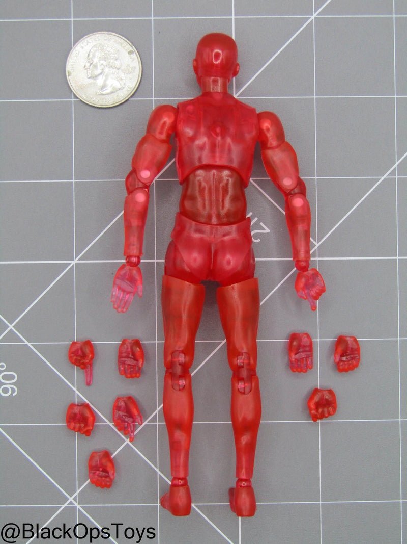 Load image into Gallery viewer, 1/12 Red Transparent Male Base Body
