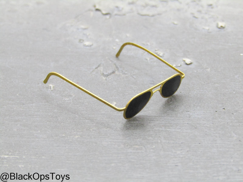 Load image into Gallery viewer, The Ace - Maverick - Metal Gold Like Aviator Sunglasses
