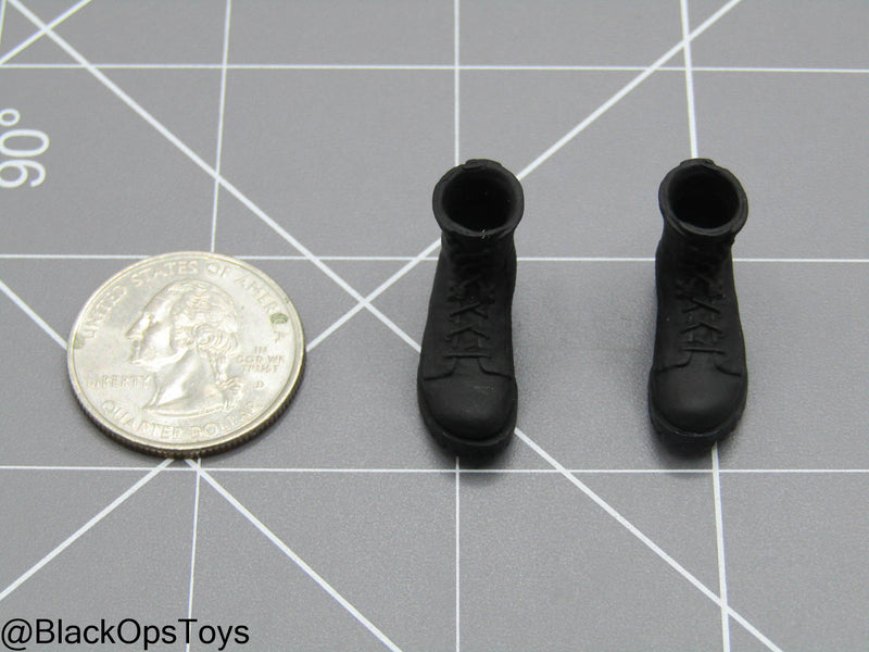 Load image into Gallery viewer, 1/12 Black Combat Boots (Peg Type)
