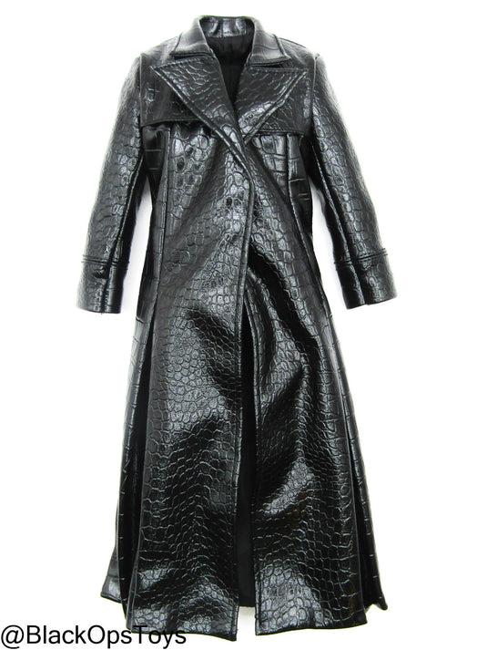 Sage Mentor - Black Leather Like Trench Coat