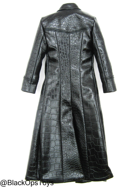 Sage Mentor - Black Leather Like Trench Coat