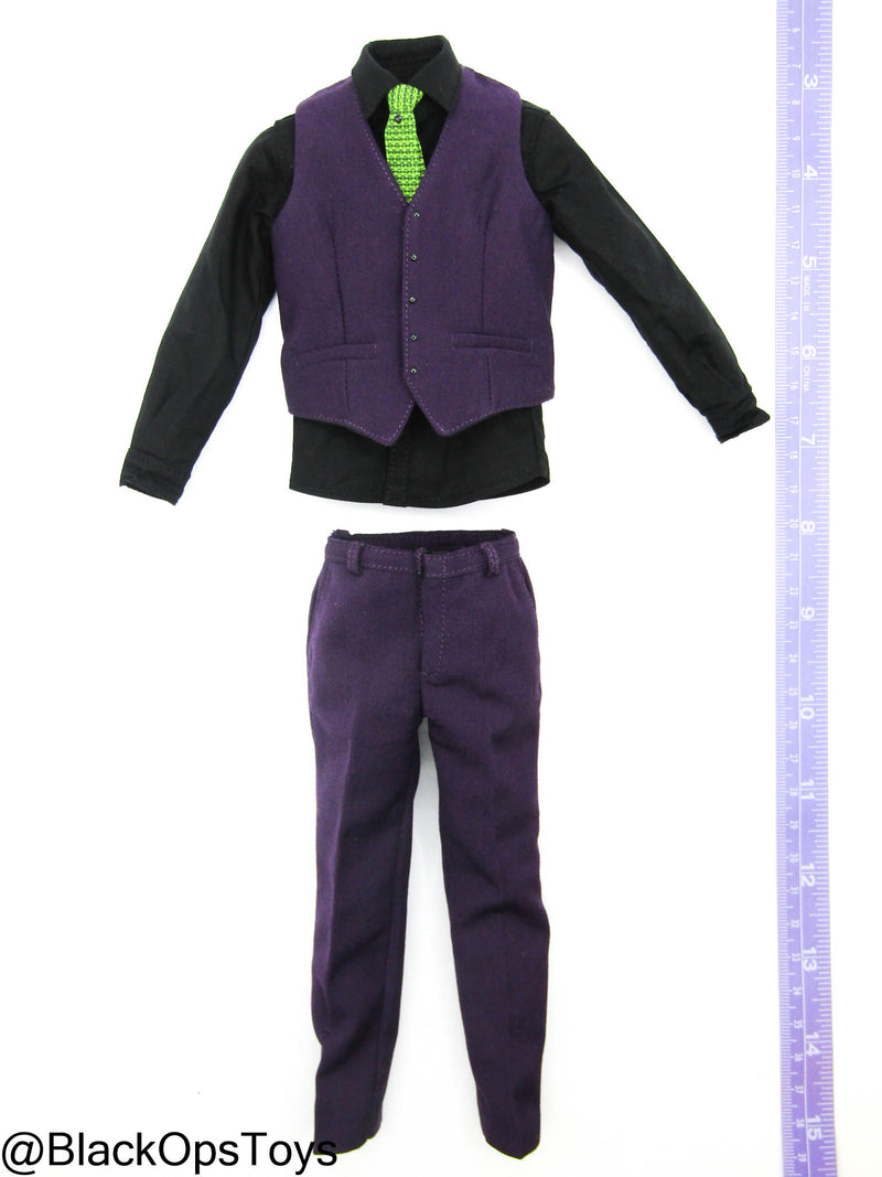 Load image into Gallery viewer, Sage Mentor - Black &amp; Purple Vest Suit Set

