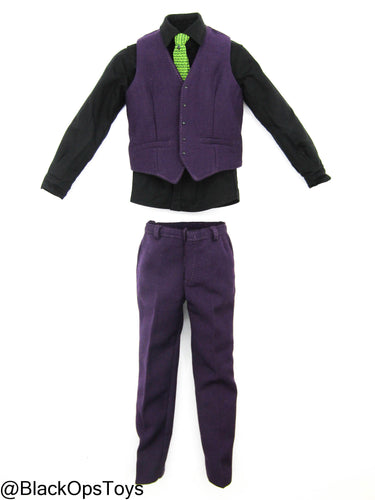Sage Mentor - Black & Purple Vest Suit Set
