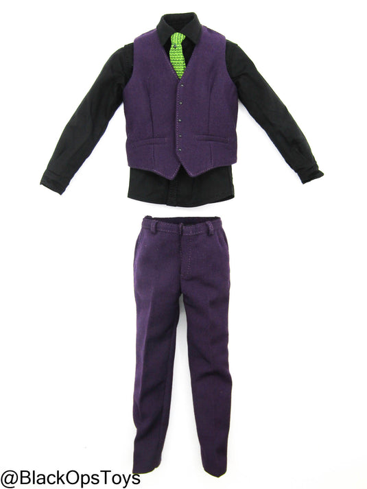 Sage Mentor - Black & Purple Vest Suit Set