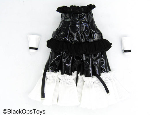 Frontline Maid Girl - Black & White Female Maid Dress w/Cuffs