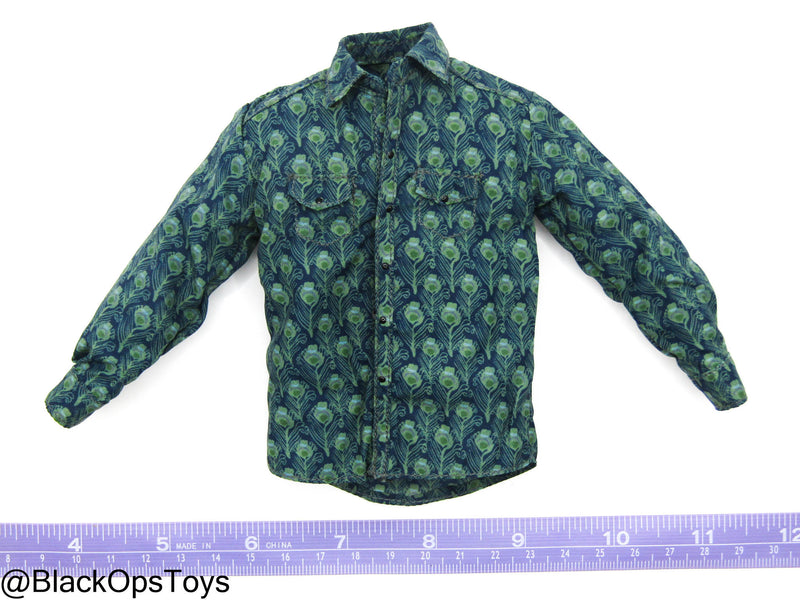 Load image into Gallery viewer, Woifman Mutants - Blue &amp; Green Button Up Shirt
