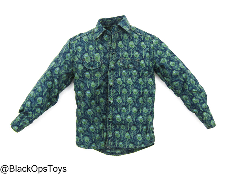 Load image into Gallery viewer, Woifman Mutants - Blue &amp; Green Button Up Shirt
