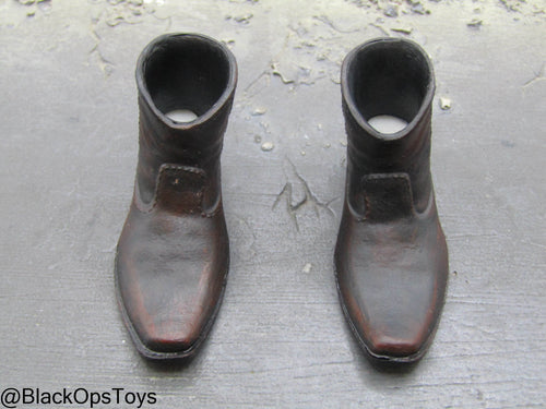 Woifman Mutants - Weathered Dark Brown Boots (Peg Type)