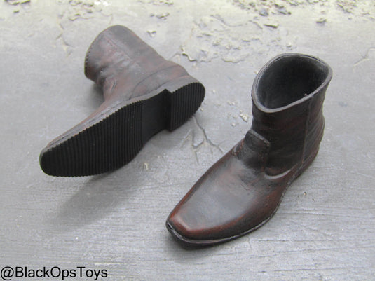 Woifman Mutants - Weathered Dark Brown Boots (Peg Type)