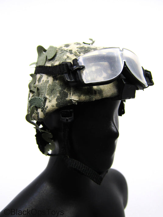 ACU Camo Helmet w/Goggles