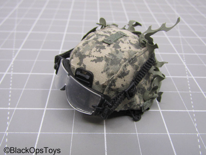Load image into Gallery viewer, ACU Camo Helmet w/Goggles
